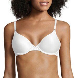 #354 Maidenform Women's One Fabfit Demi Bra - 7959, White, 34Dd